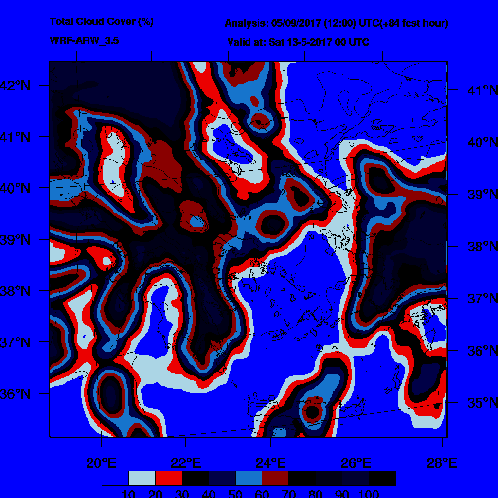 6h Accumulated Precipitation (mm) and msl press (mb) - 2017-05-13 18:00