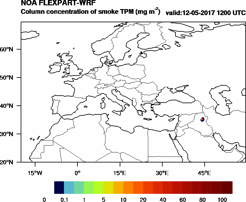 Column concentration of smoke TPM - 2017-05-12 12:00