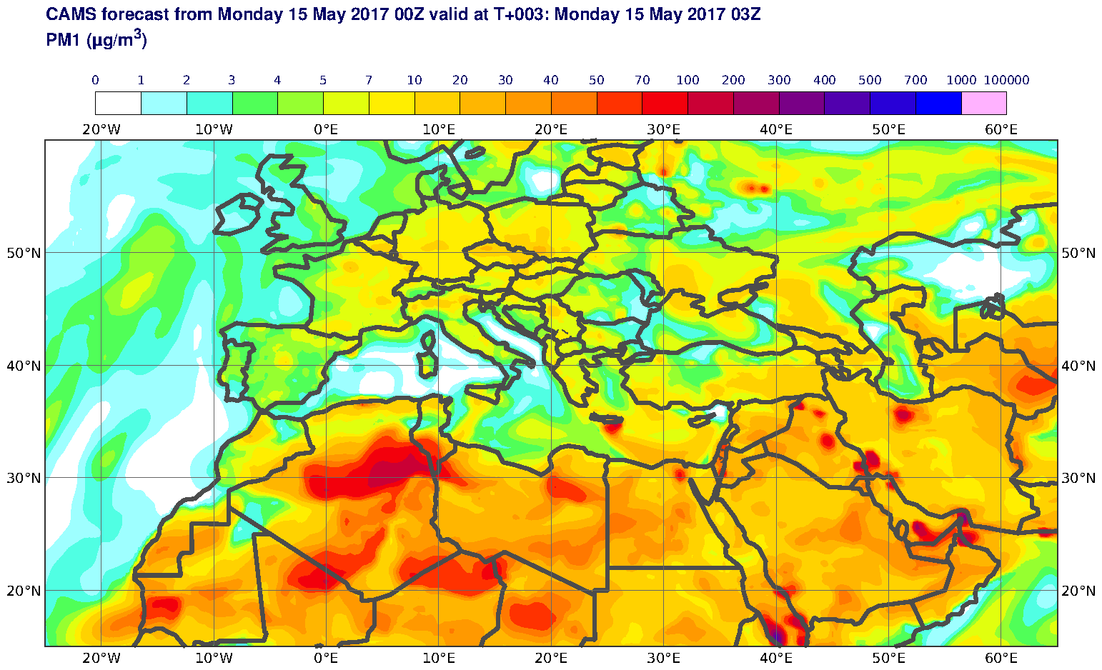 PM1 (μg/m3) valid at T3 - 2017-05-15 03:00