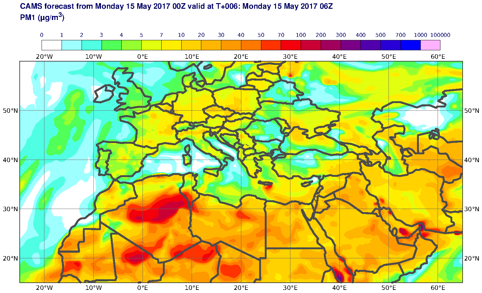 PM1 (μg/m3) valid at T6 - 2017-05-15 06:00