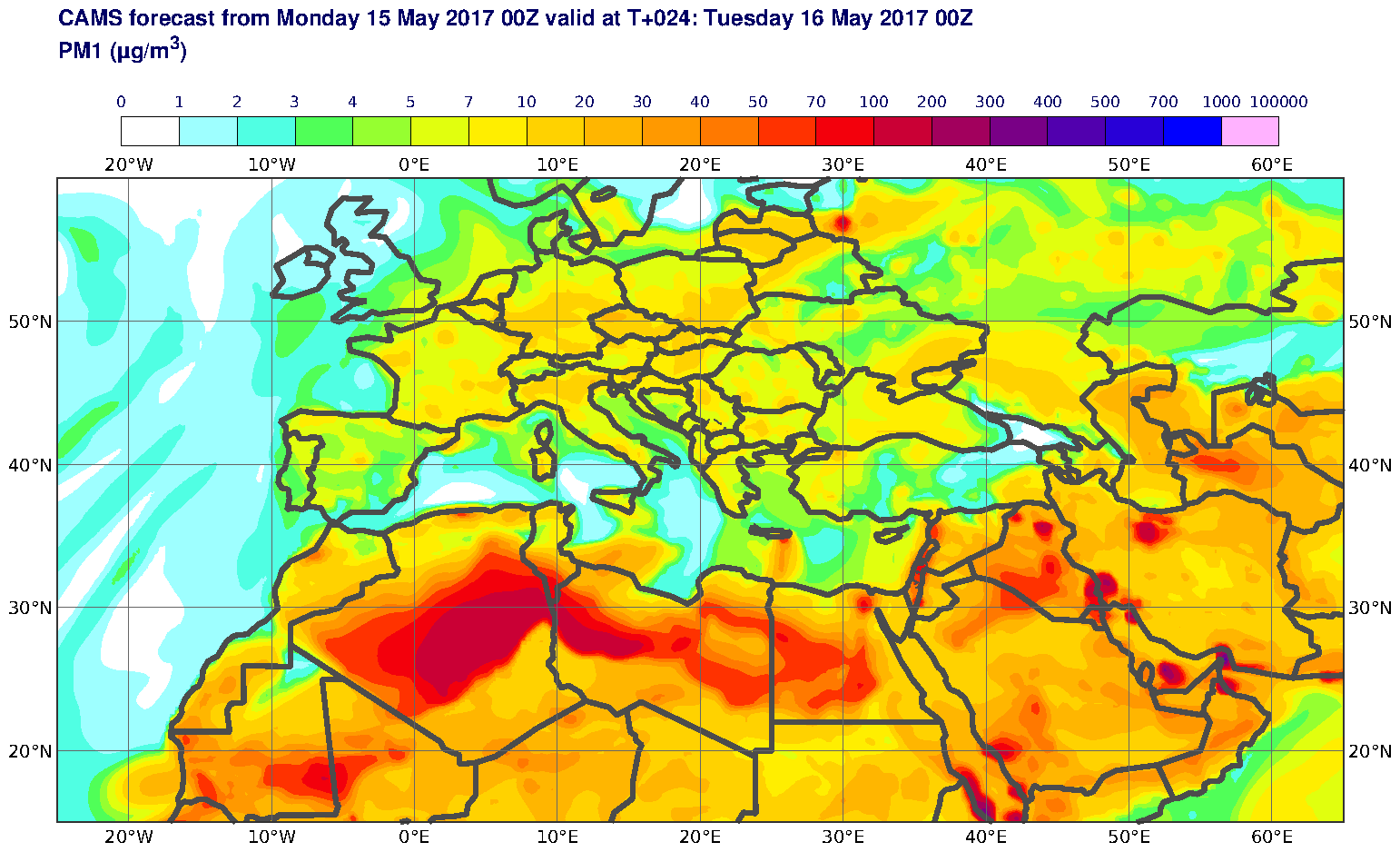 PM1 (μg/m3) valid at T24 - 2017-05-16 00:00