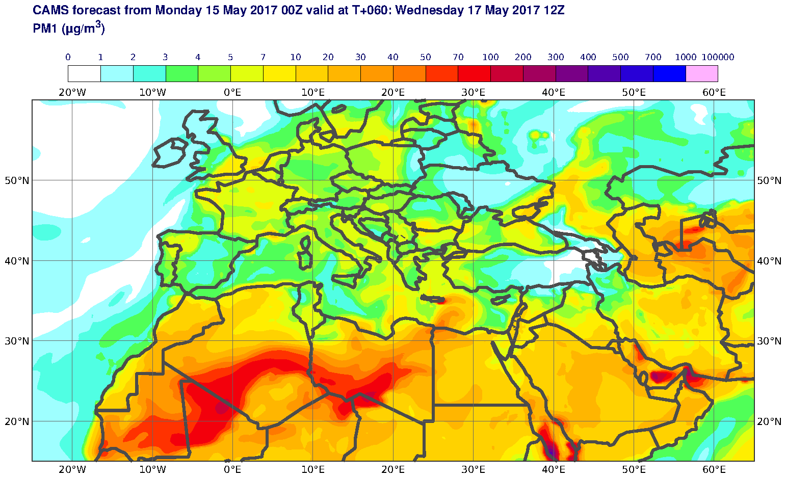 PM1 (μg/m3) valid at T60 - 2017-05-17 12:00