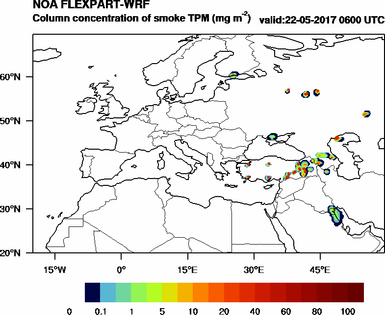 Column concentration of smoke TPM - 2017-05-22 06:00