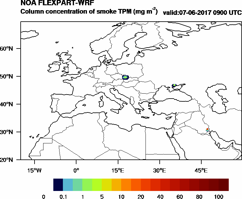 Column concentration of smoke TPM - 2017-06-07 09:00