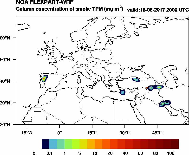 Column concentration of smoke TPM - 2017-06-16 20:00
