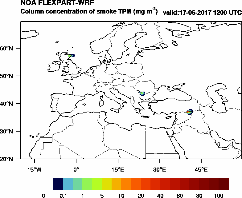 Column concentration of smoke TPM - 2017-06-17 12:00