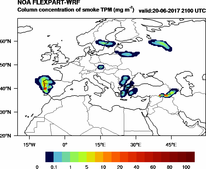 Column concentration of smoke TPM - 2017-06-20 21:00