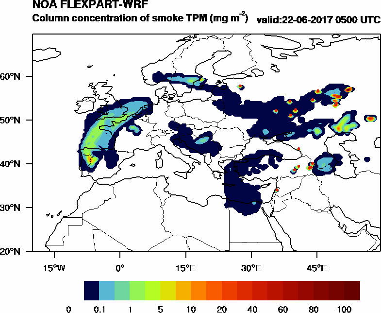 Column concentration of smoke TPM - 2017-06-22 05:00