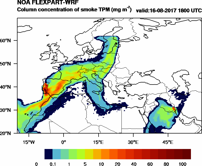 Column concentration of smoke TPM - 2017-08-16 18:00