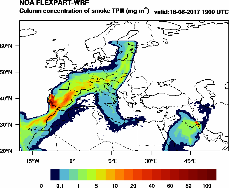 Column concentration of smoke TPM - 2017-08-16 19:00