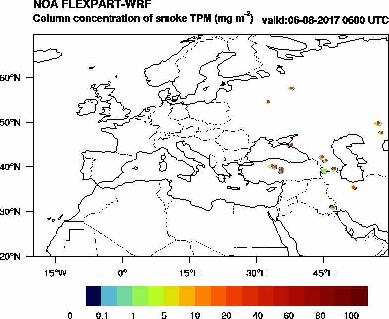 Column concentration of smoke TPM - 2017-08-06 06:00