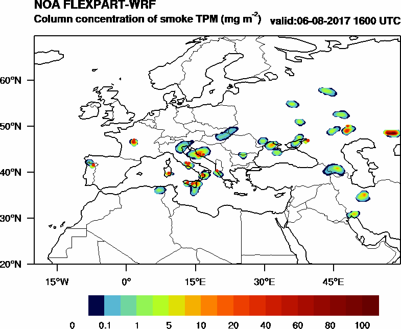 Column concentration of smoke TPM - 2017-08-06 16:00