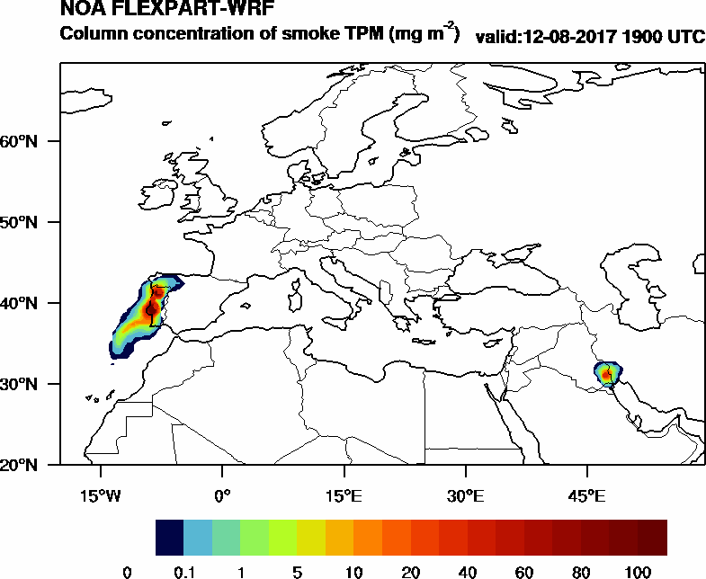 Column concentration of smoke TPM - 2017-08-12 19:00