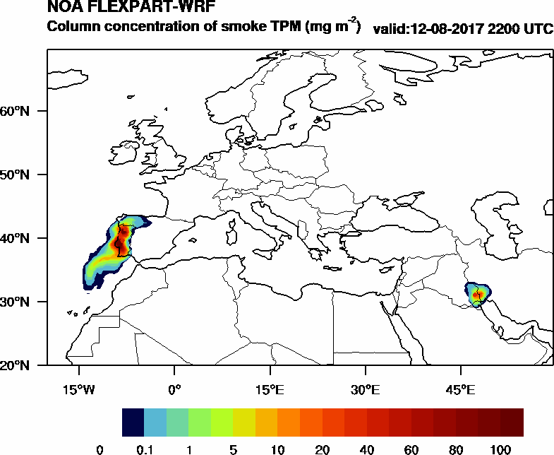 Column concentration of smoke TPM - 2017-08-12 22:00