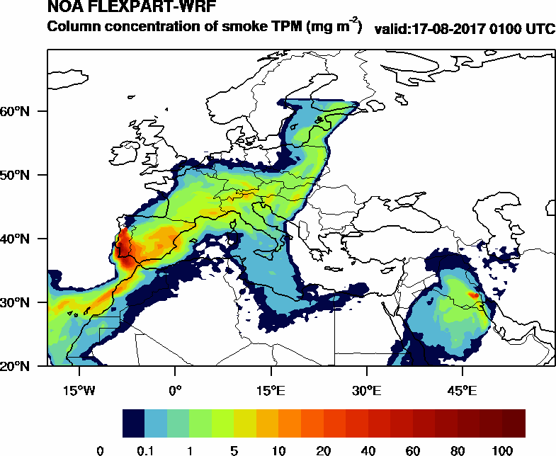 Column concentration of smoke TPM - 2017-08-17 01:00