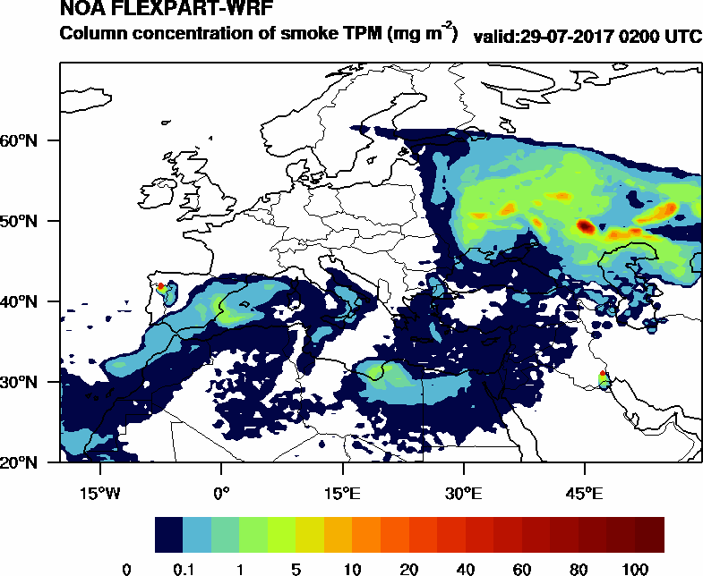 Column concentration of smoke TPM - 2017-07-29 02:00