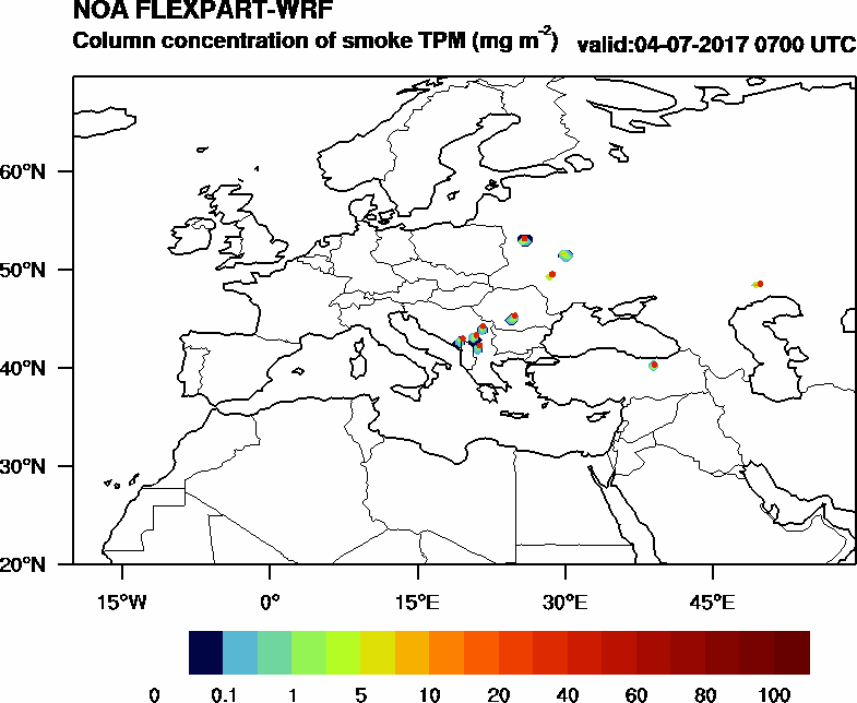 Column concentration of smoke TPM - 2017-07-04 07:00