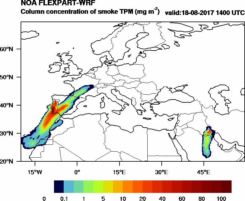 Column concentration of smoke TPM - 2017-08-18 14:00