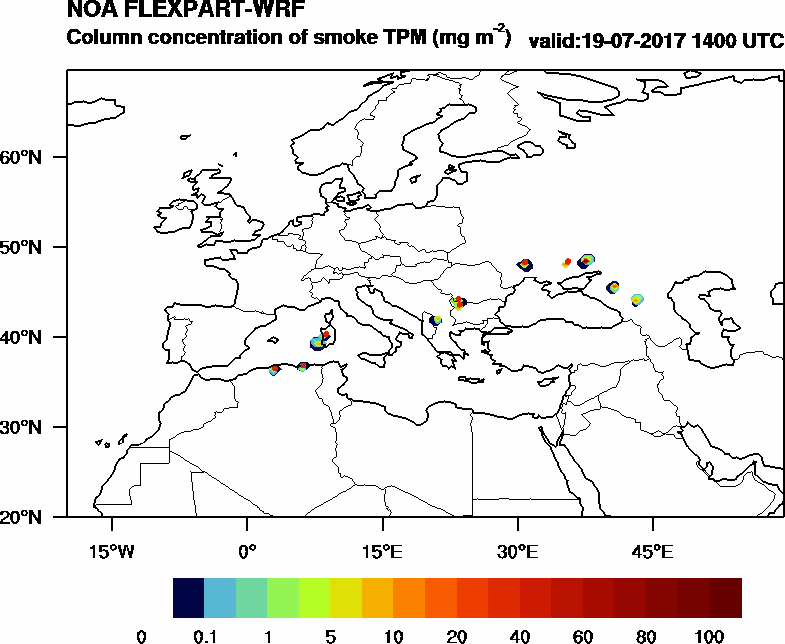 Column concentration of smoke TPM - 2017-07-19 14:00
