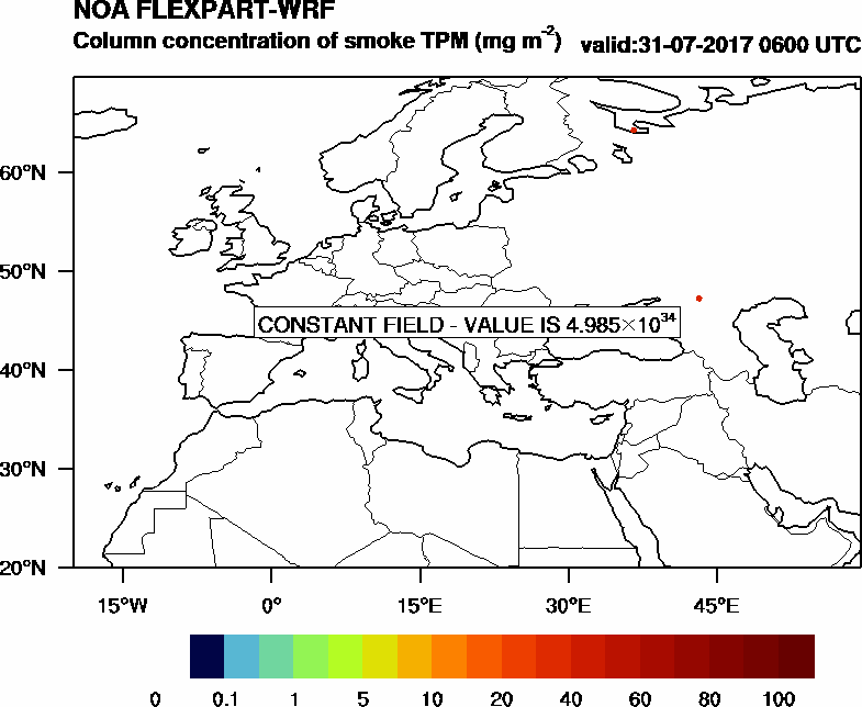 Column concentration of smoke TPM - 2017-07-31 06:00