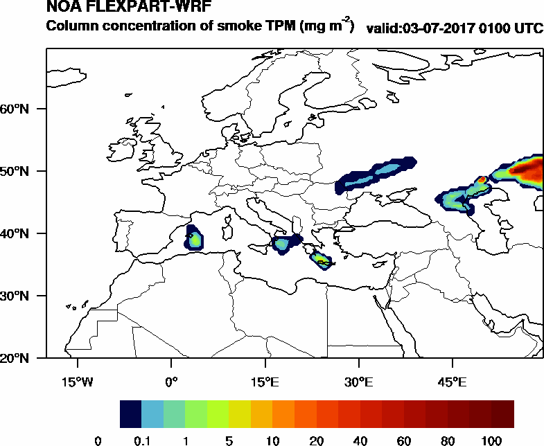 Column concentration of smoke TPM - 2017-07-03 01:00