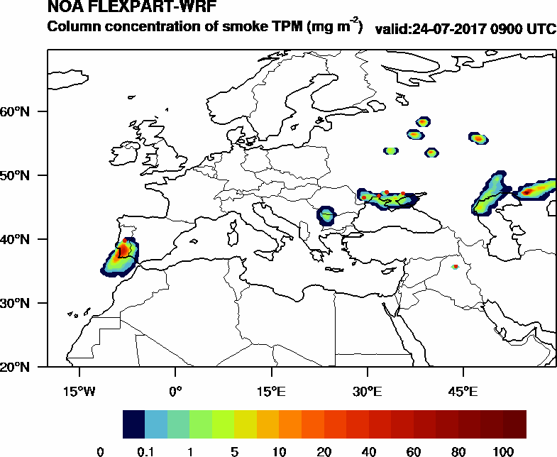 Column concentration of smoke TPM - 2017-07-24 09:00