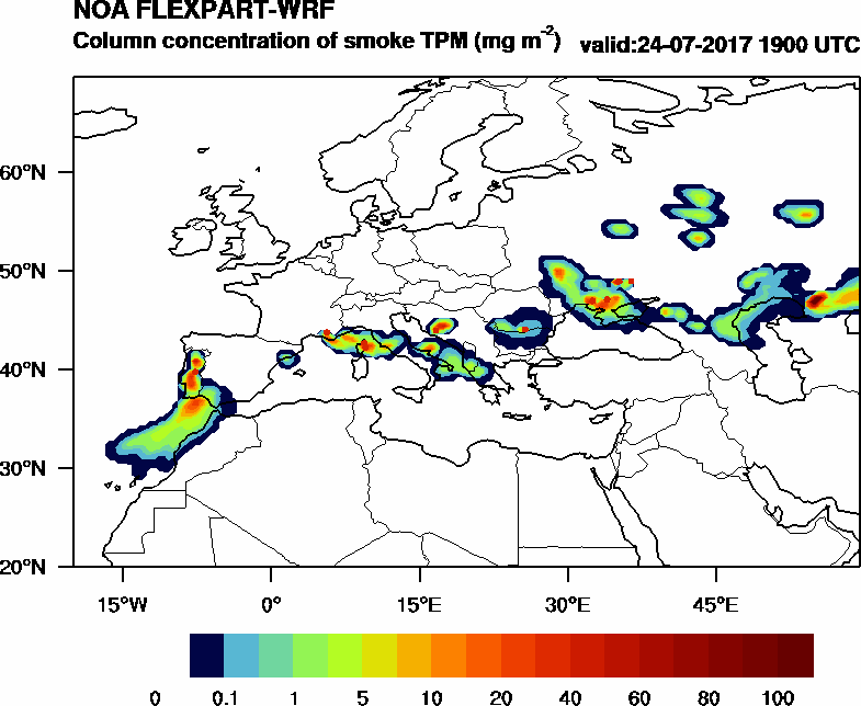 Column concentration of smoke TPM - 2017-07-24 19:00