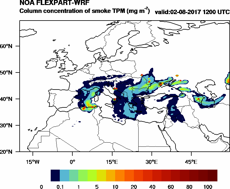 Column concentration of smoke TPM - 2017-08-02 12:00