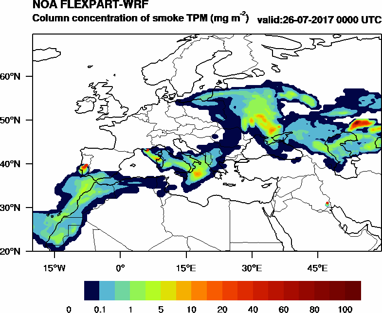 Column concentration of smoke TPM - 2017-07-26 00:00