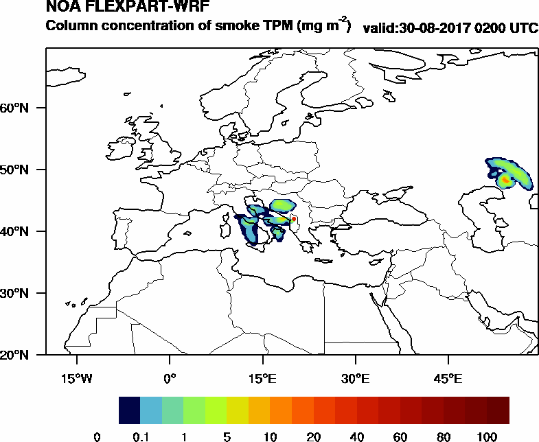 Column concentration of smoke TPM - 2017-08-30 02:00