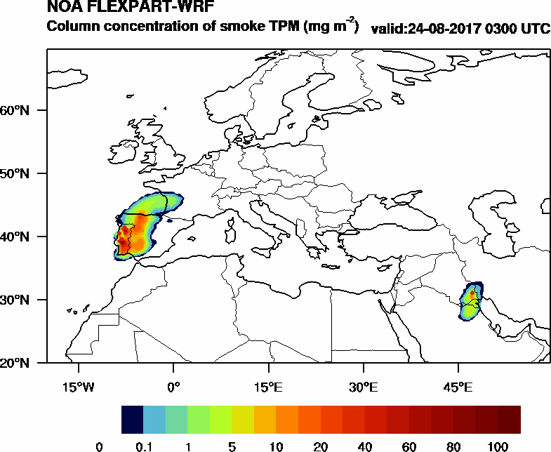 Column concentration of smoke TPM - 2017-08-24 03:00