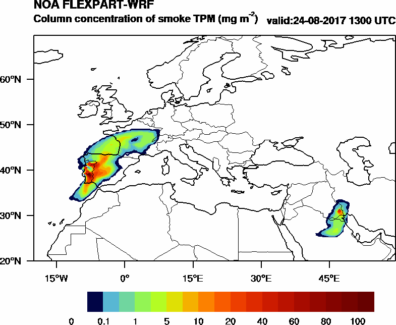 Column concentration of smoke TPM - 2017-08-24 13:00