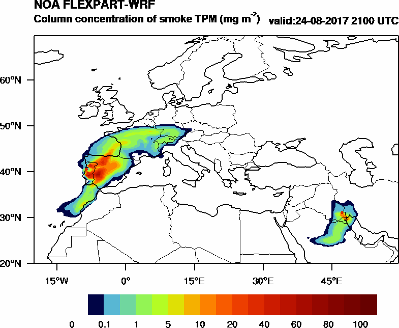 Column concentration of smoke TPM - 2017-08-24 21:00