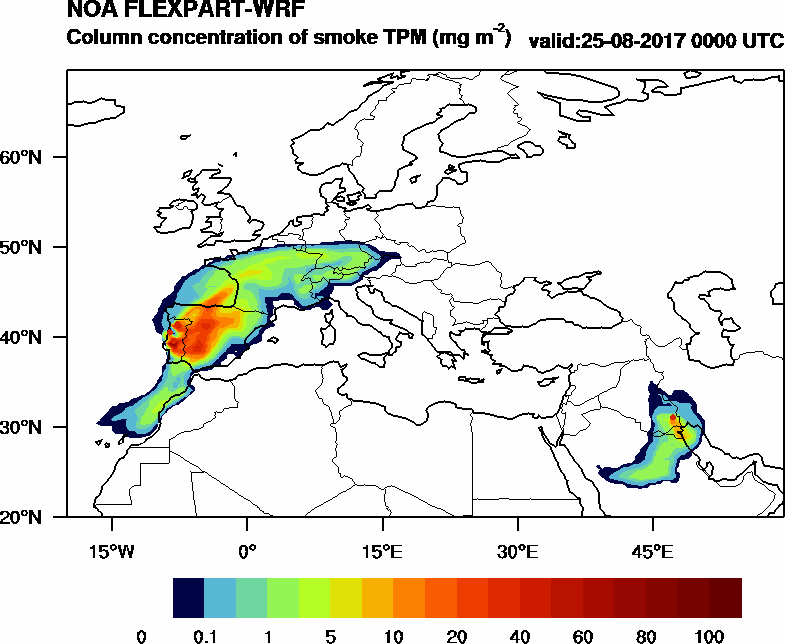 Column concentration of smoke TPM - 2017-08-25 00:00