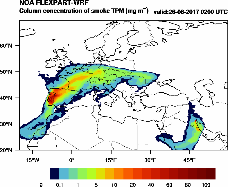 Column concentration of smoke TPM - 2017-08-26 02:00