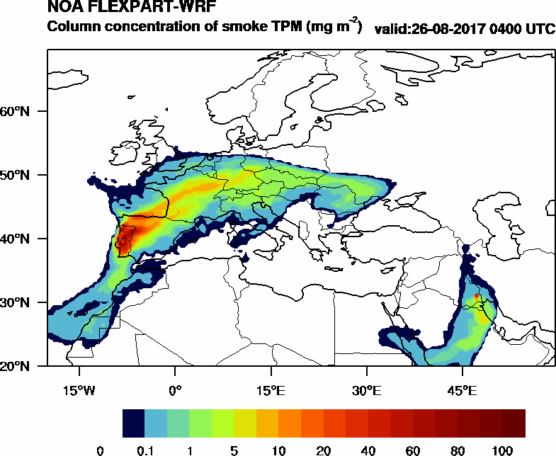 Column concentration of smoke TPM - 2017-08-26 04:00