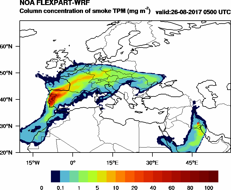 Column concentration of smoke TPM - 2017-08-26 05:00