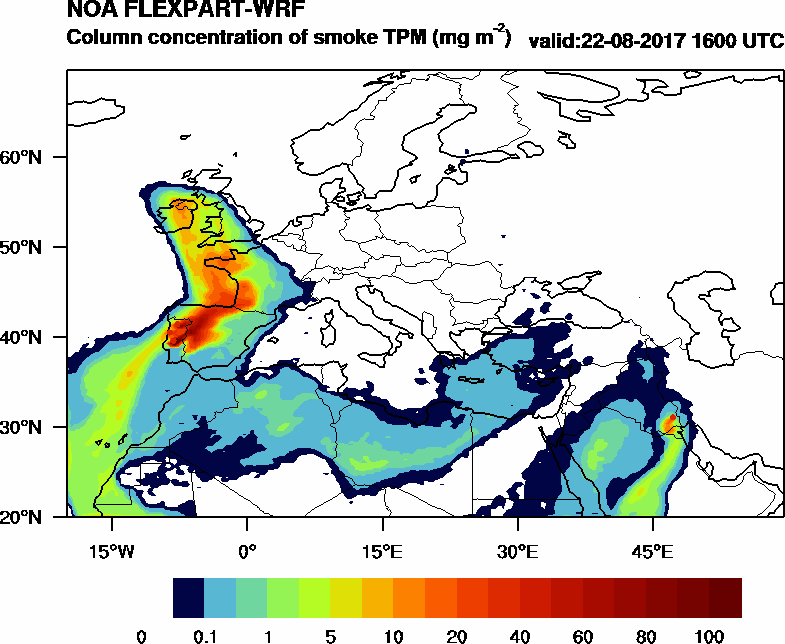 Column concentration of smoke TPM - 2017-08-22 16:00