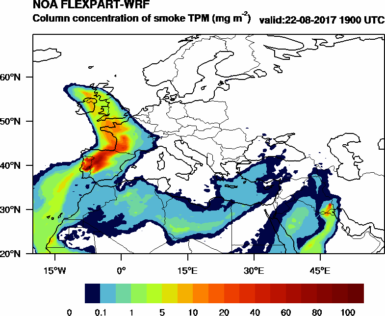 Column concentration of smoke TPM - 2017-08-22 19:00
